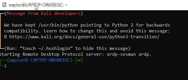 Kali start